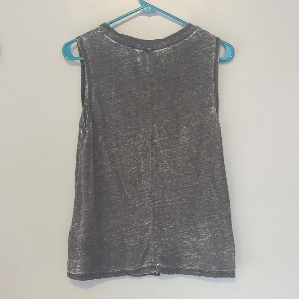 Champagne For Betsey Johnson Gray Preformance Mineral-Wash Tank Top Medium M - Picture 6 of 7